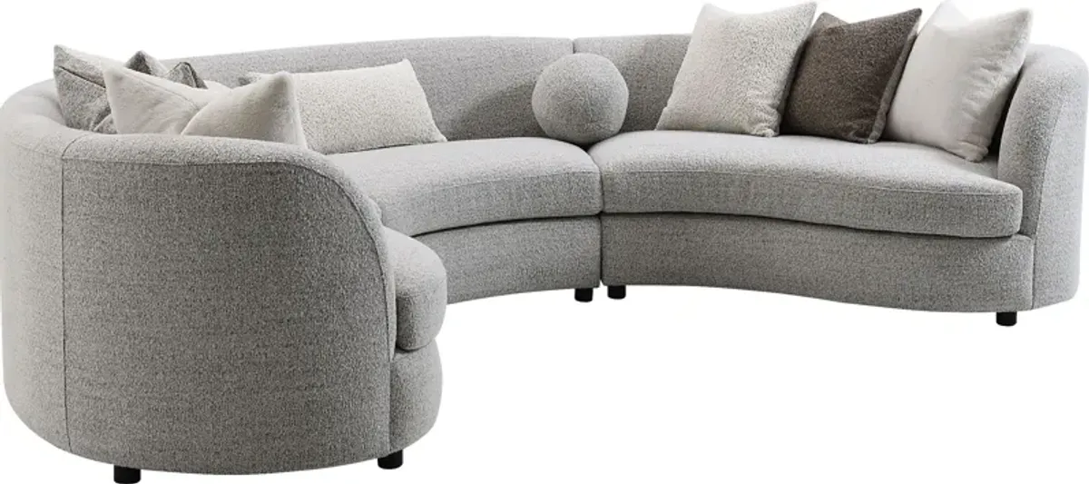 Brangas Gray 3 Pc Sectional