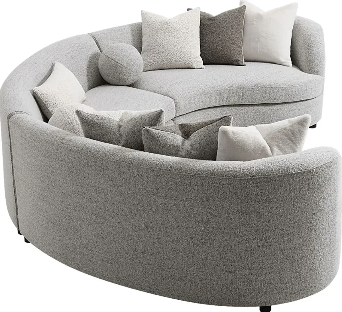 Brangas Gray 3 Pc Sectional