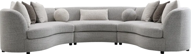 Brangas Gray 3 Pc Sectional