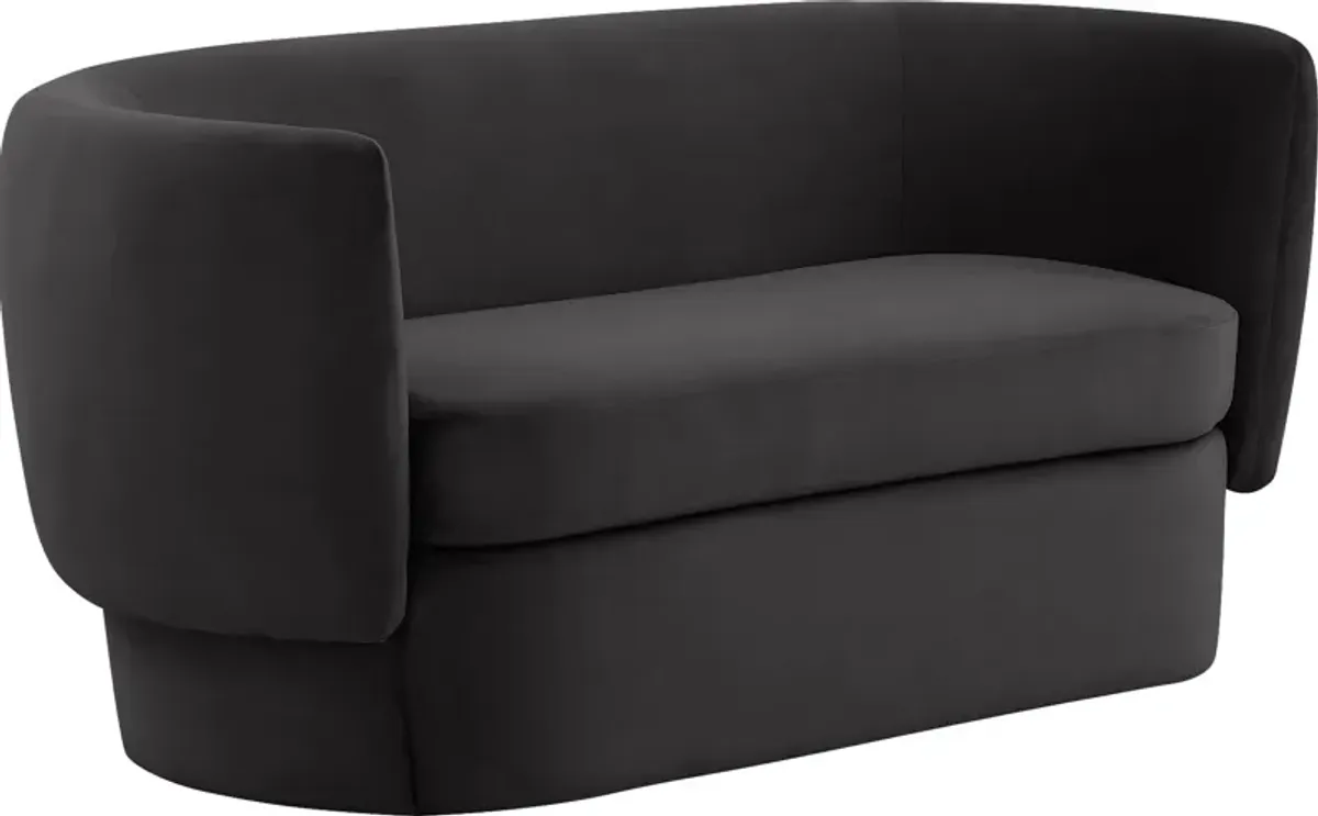 Fiaba Black Loveseat