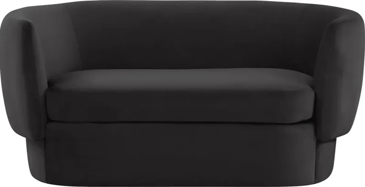 Fiaba Black Loveseat