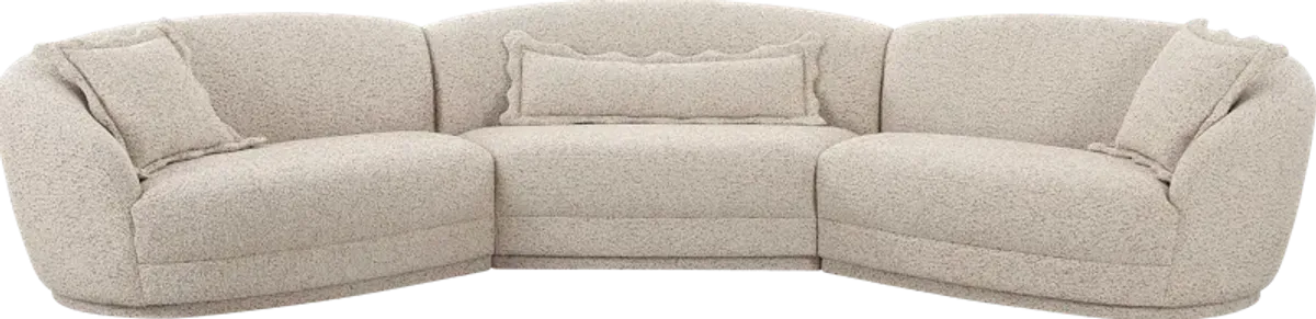 Argyll Beige 3 Pc Sectional