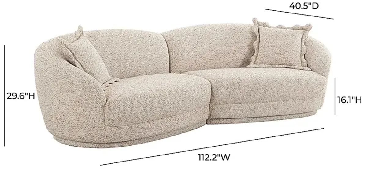 Argyll Beige 2 Pc Sectional