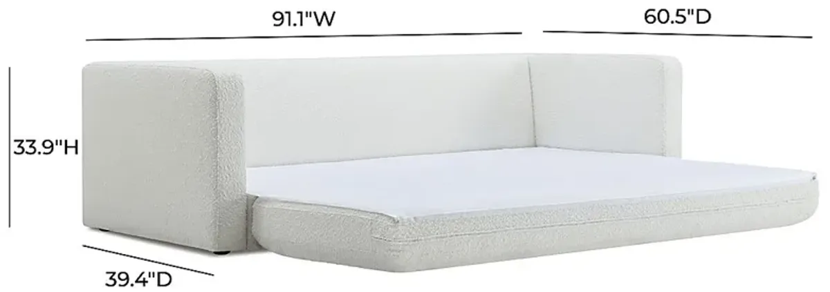 Rapalla Cream Sleeper Sofa