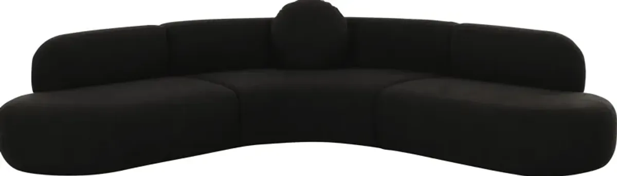 Columa Black 3 Pc Sectional