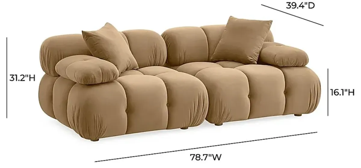 Crianza Brown Loveseat