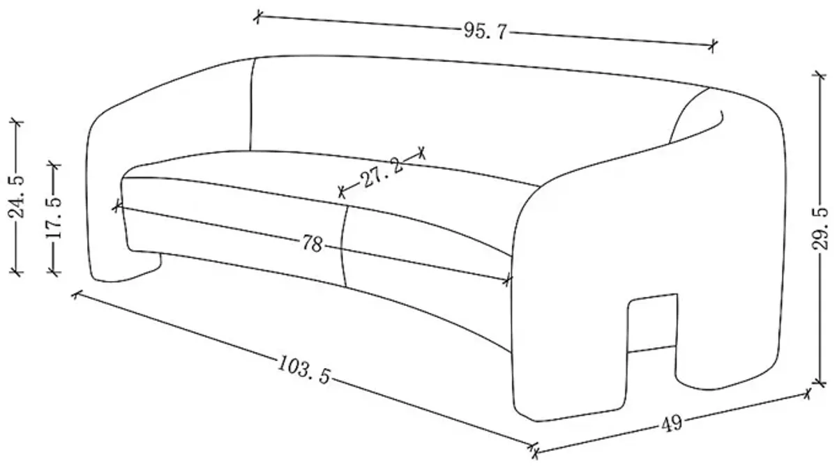 Adlerspoint Gold Sofa