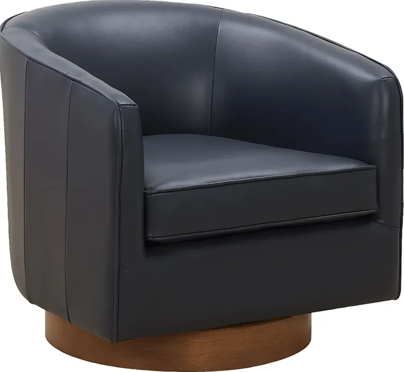 Penasco Dark Blue Swivel Accent Chair