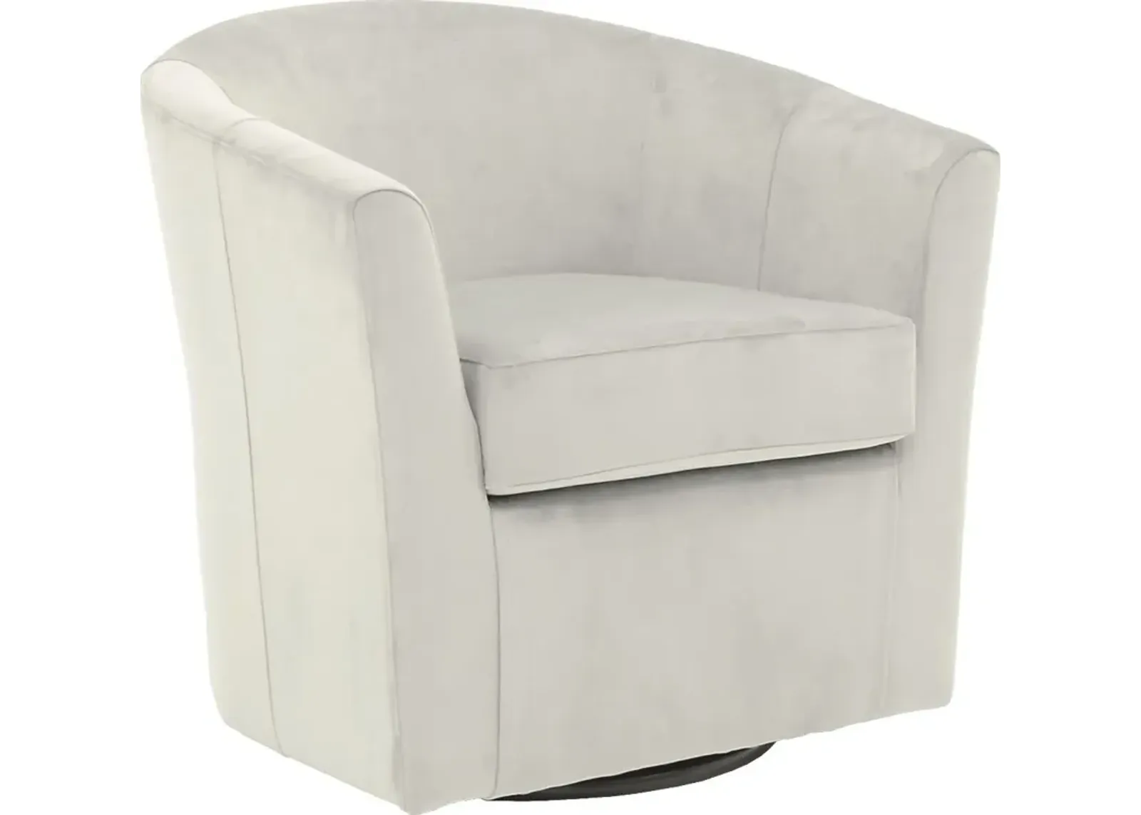 Lughala I Pewter Swivel Accent Chair