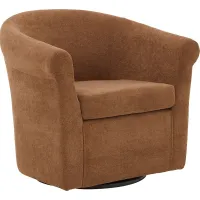 Alokaba Red Swivel Accent Chair