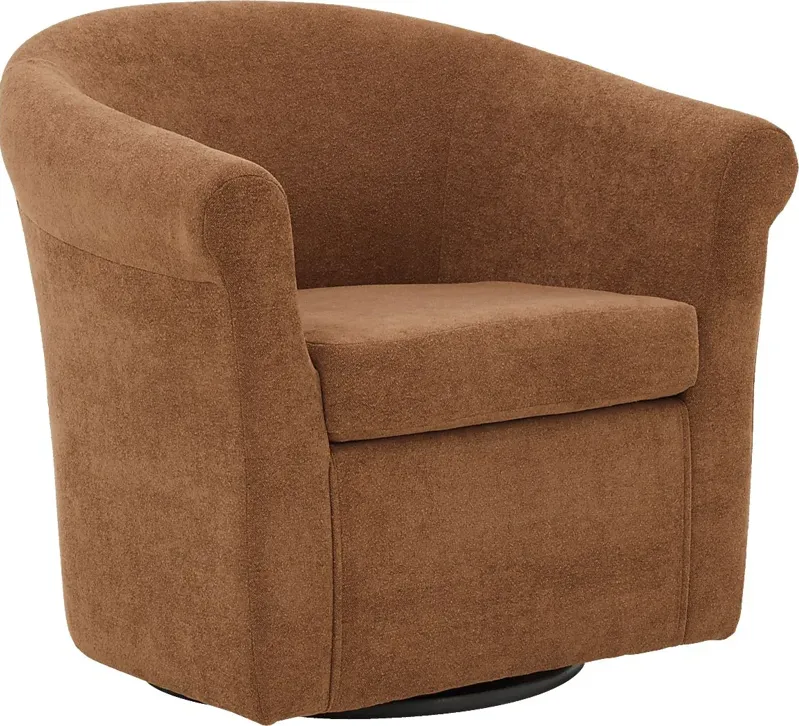 Alokaba Red Swivel Accent Chair