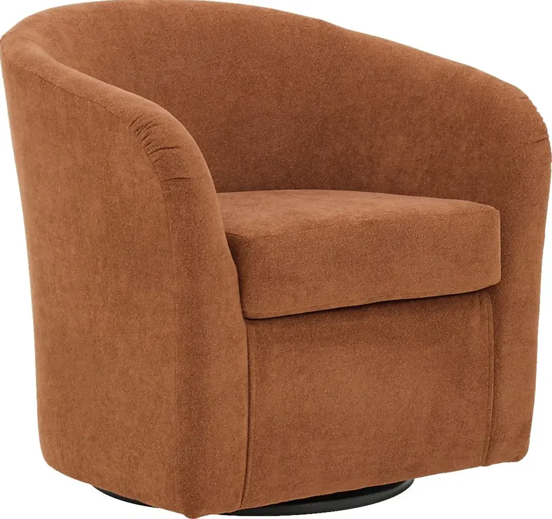 Emsabit I Red Swivel Accent Chair