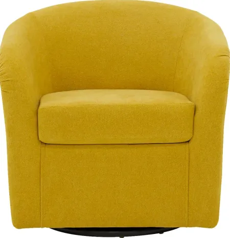 Emsabit I Yellow Swivel Accent Chair