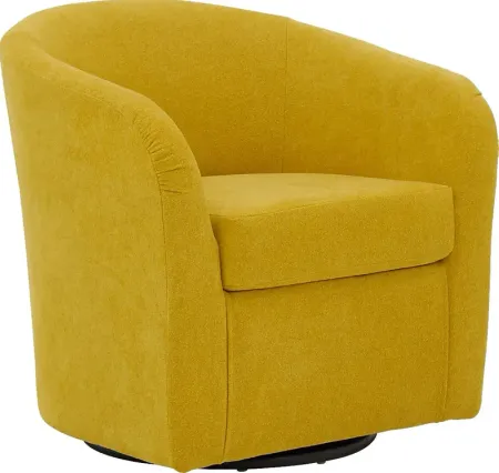 Emsabit I Yellow Swivel Accent Chair
