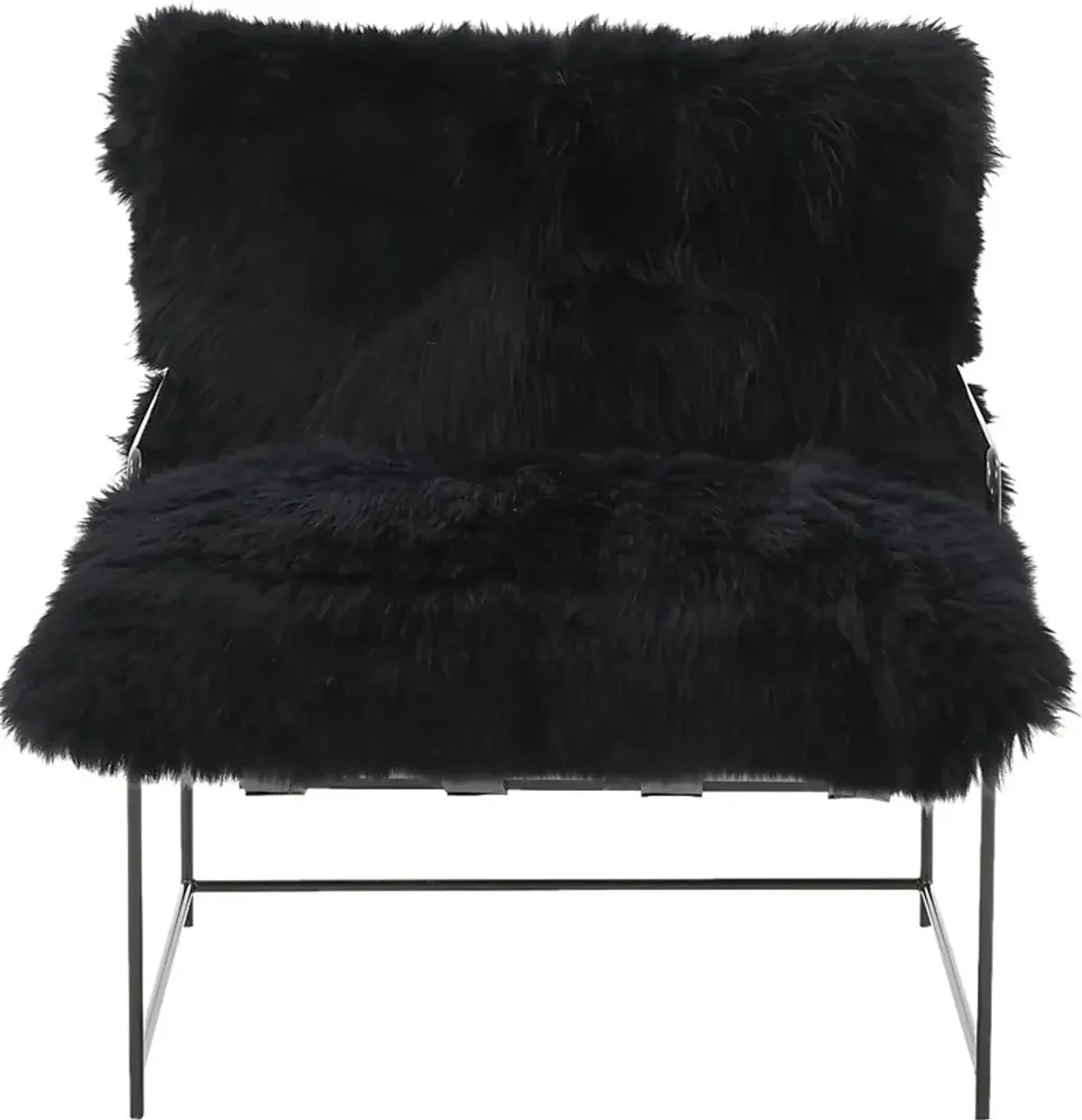 Huetter Black Accent Chair