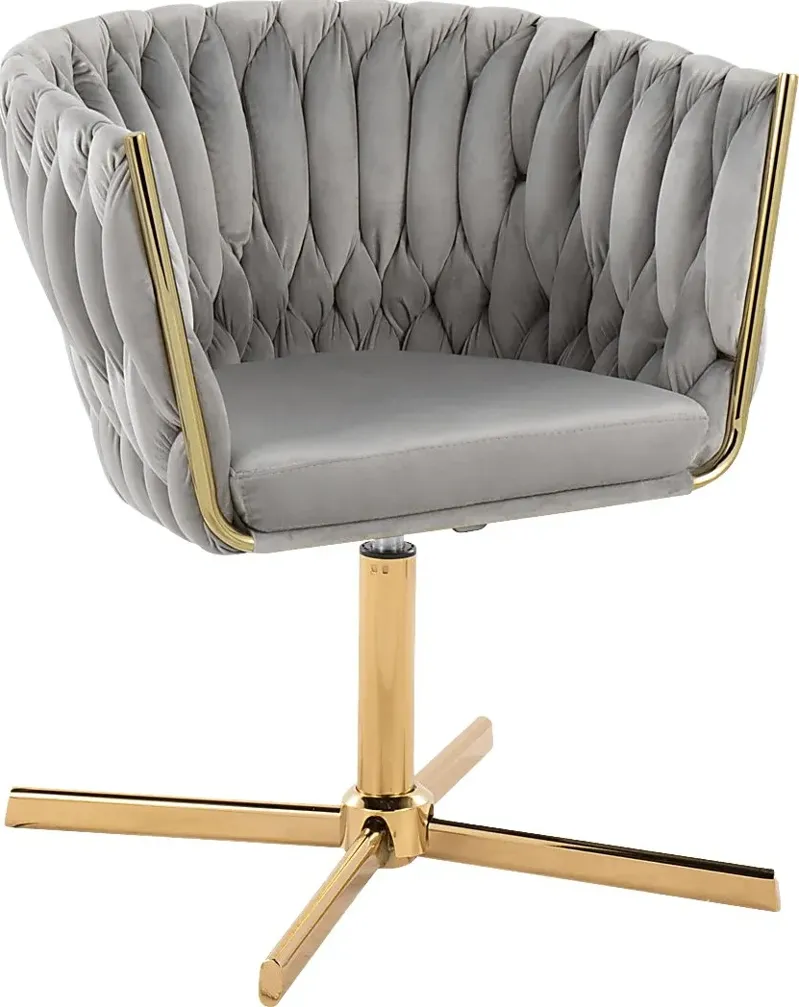 Sutcliff Silver Swivel Accent Chair