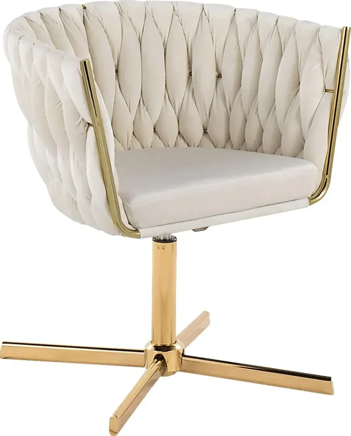 Sutcliff White Swivel Accent Chair