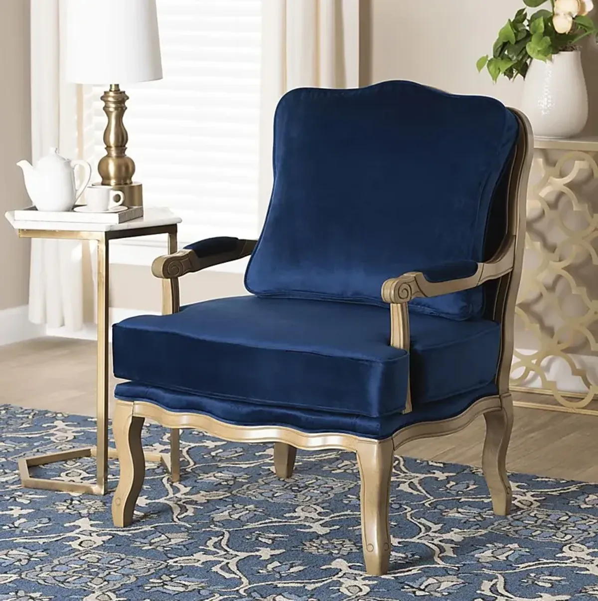 Annadea Navy Accent Chair