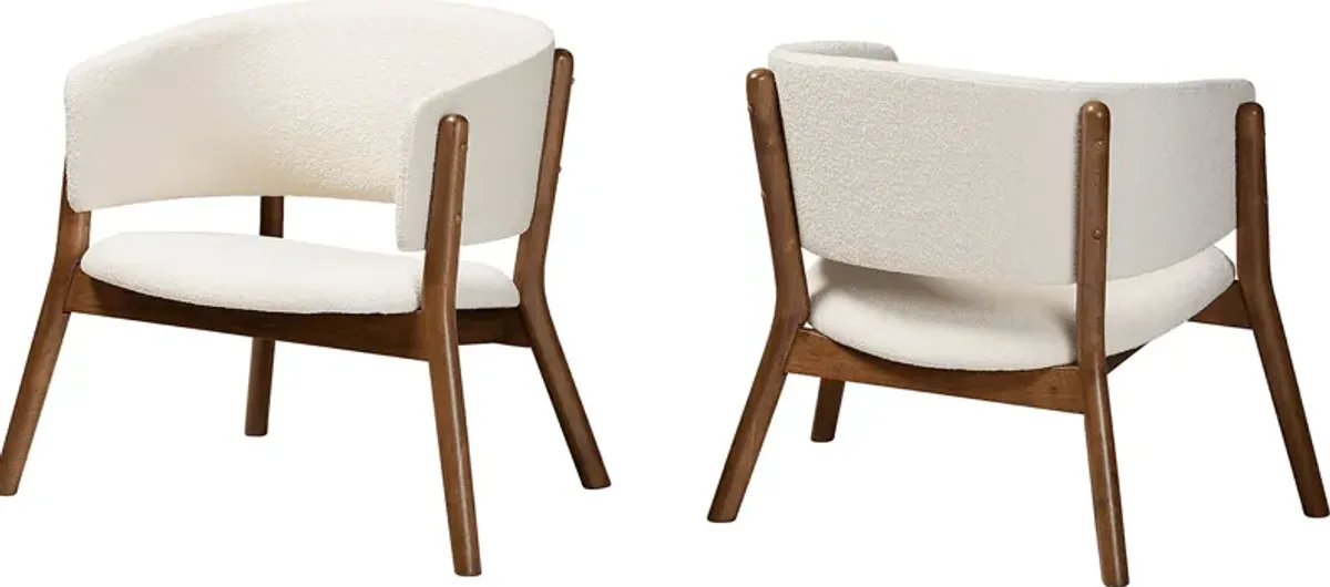 Bigney Cream Accent Chair, Set of 2