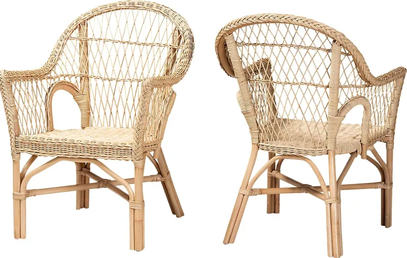 Camarra Natural Accent Chair, Set of 2