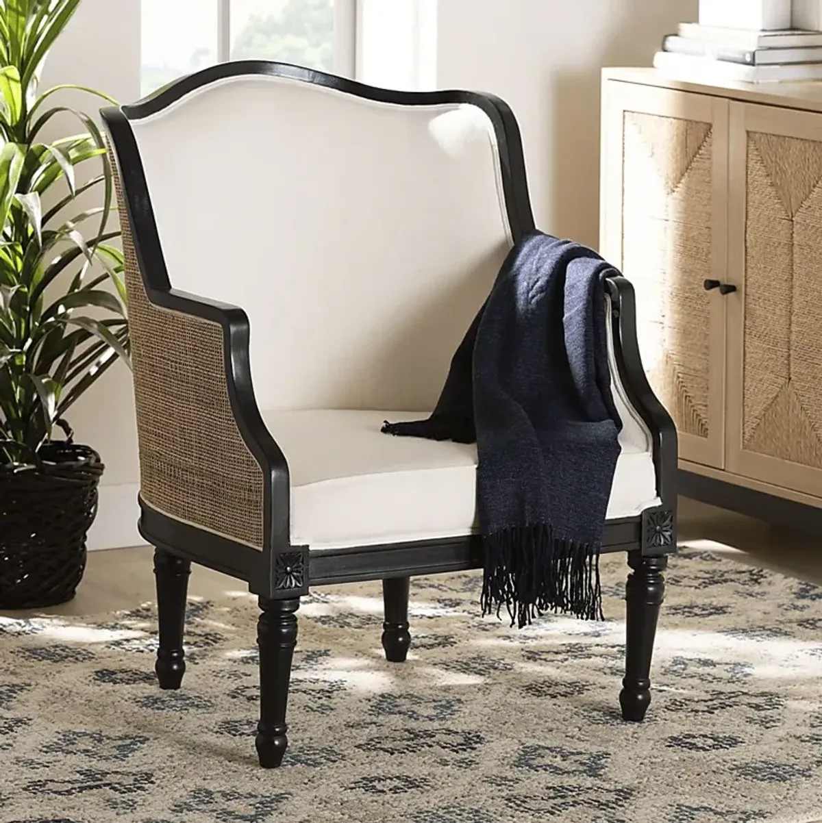 Jenness Black Accent Chair