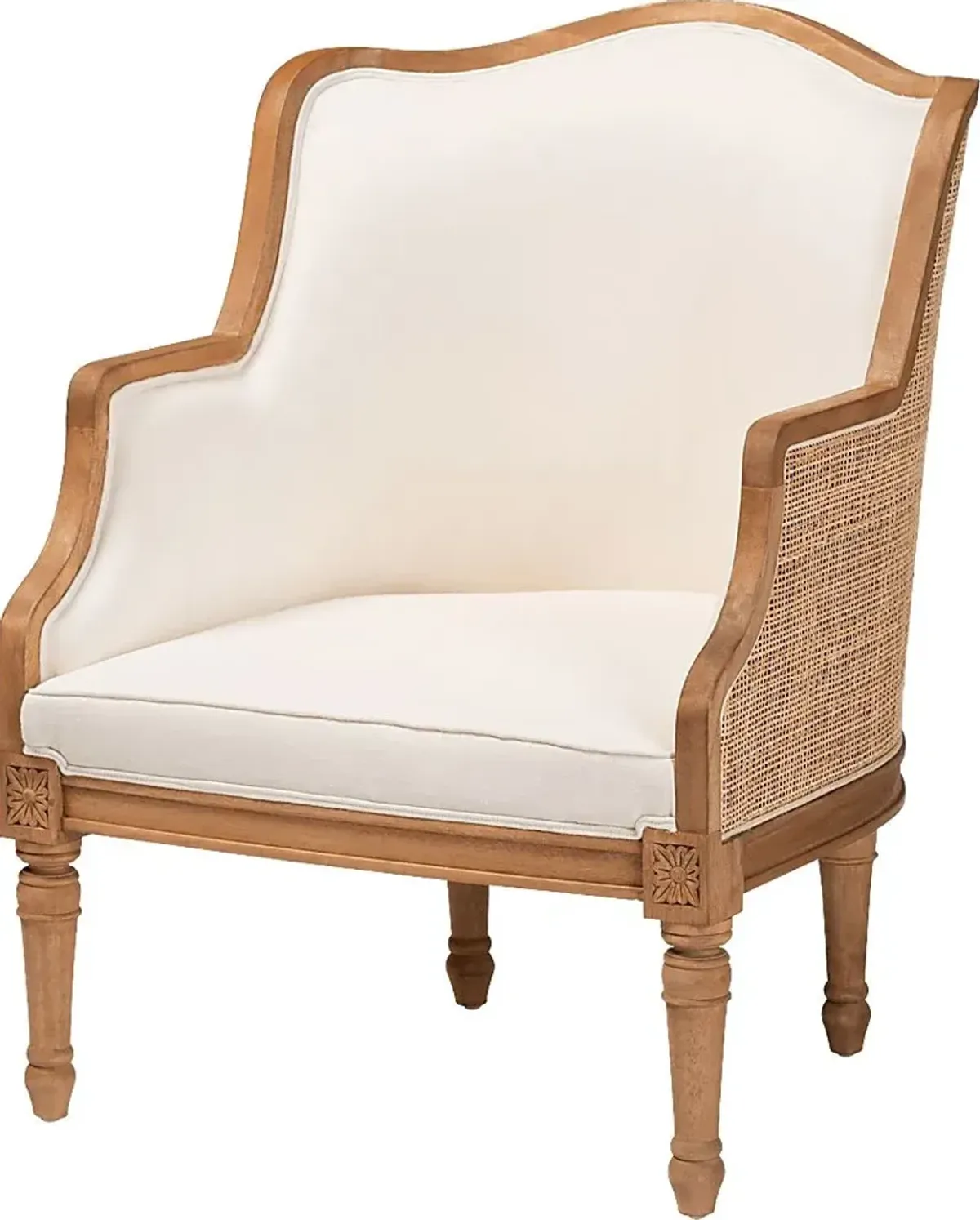 Jenness Oak Accent Chair