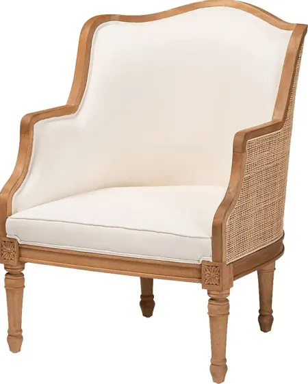 Jenness Oak Accent Chair