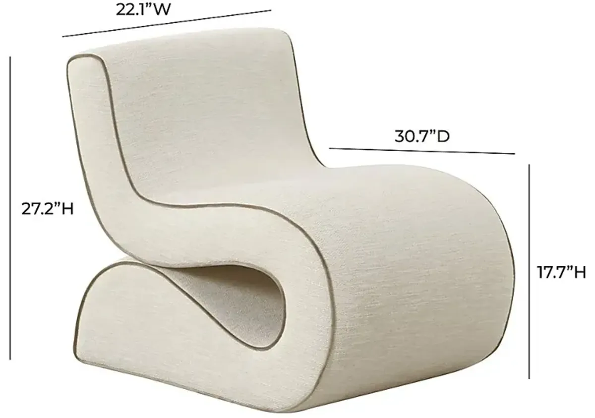 Rawding Cream Accent Chair