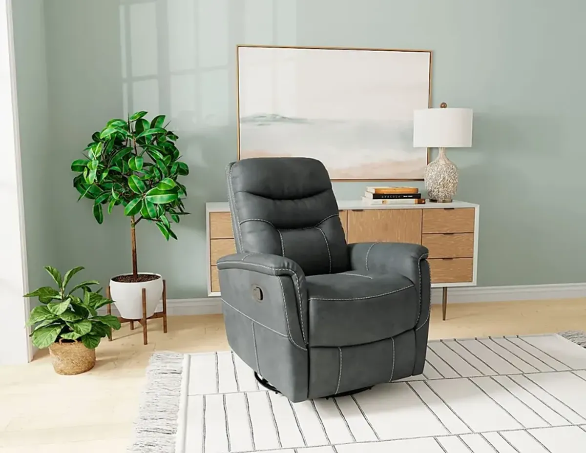 Chierii Dark Gray Glider Recliner