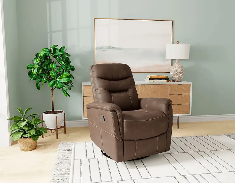 Chierii Brown Glider Recliner