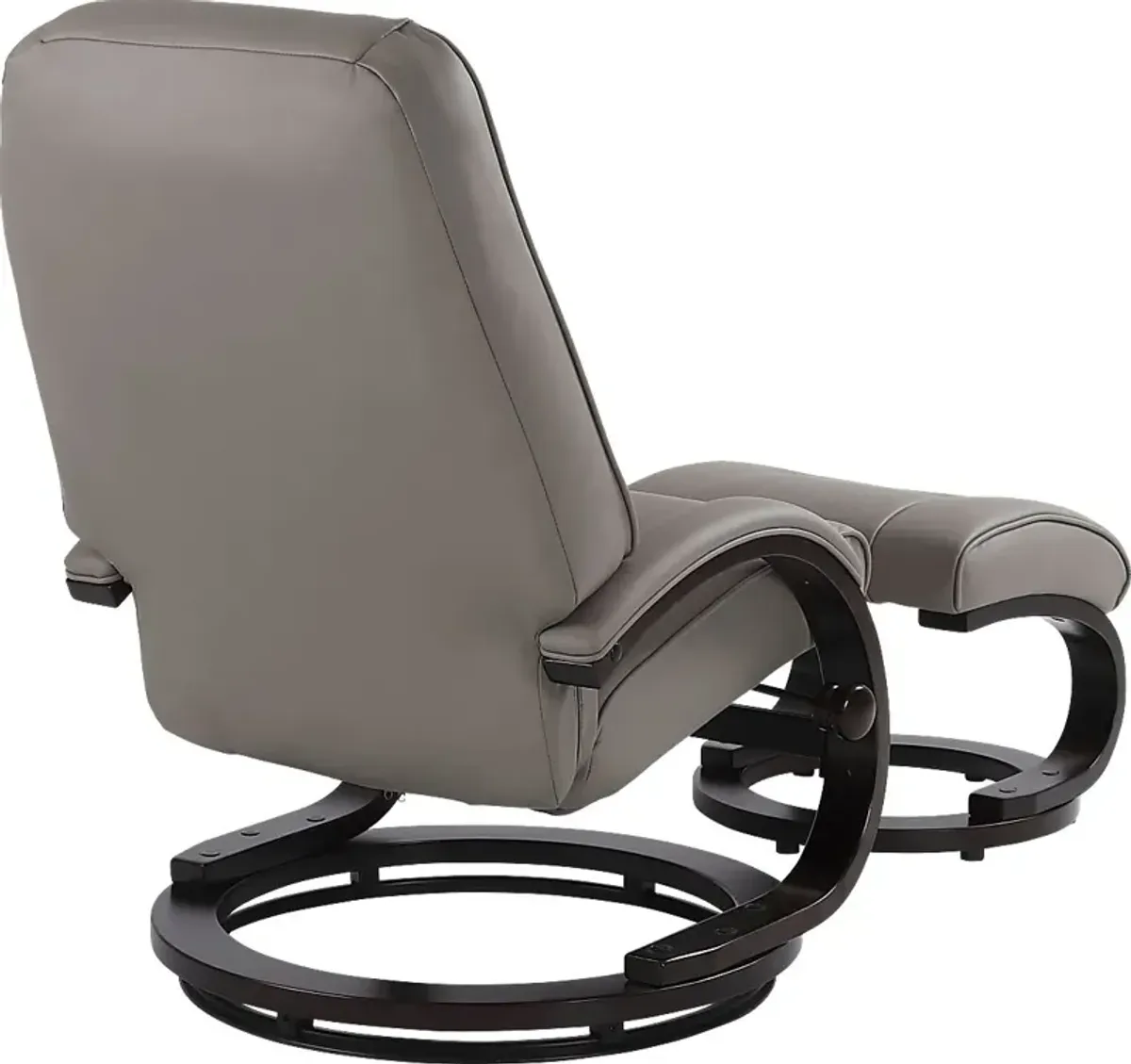 Cherwek Gray Manual Recliner and Ottoman