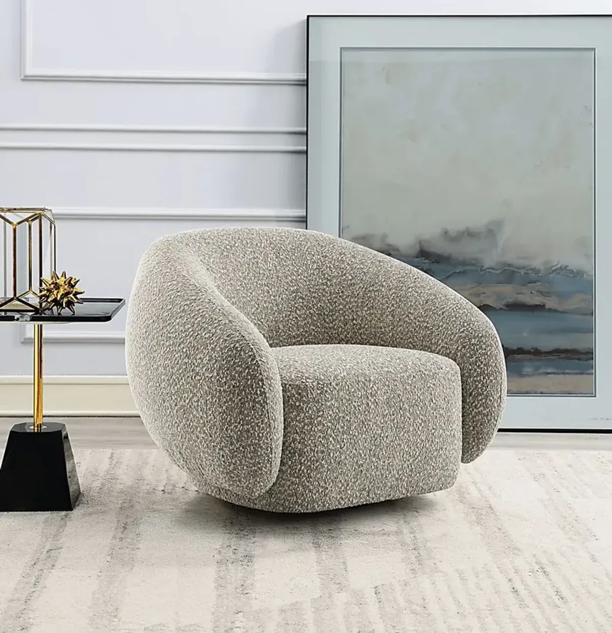 Carzalia Brown Swivel Accent Chair