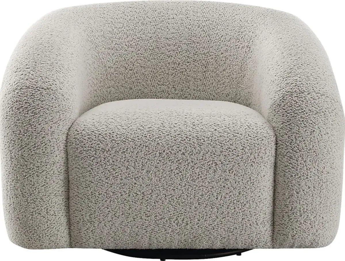 Centaroca Gray Swivel Accent Chair