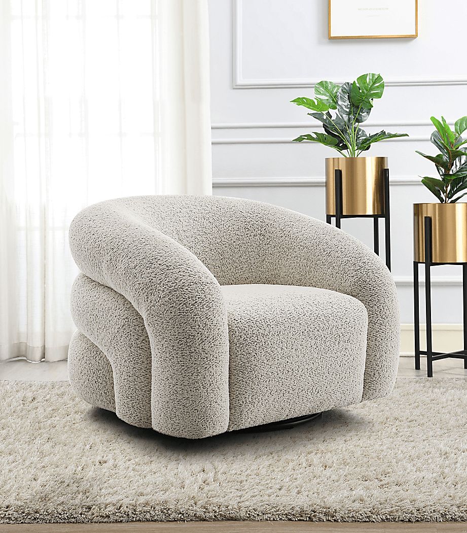 Centaroca Gray Swivel Accent Chair