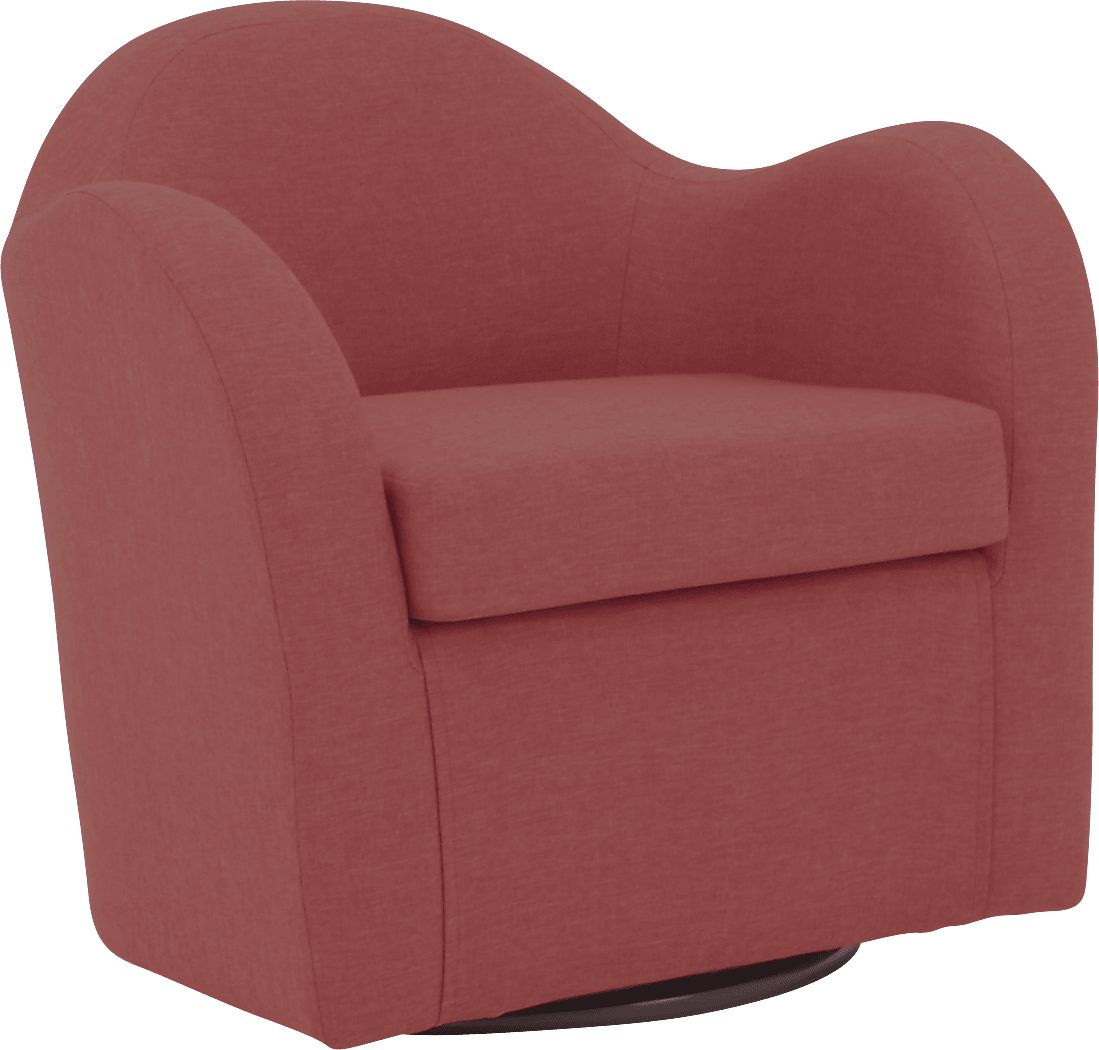 Peliel Orange Swivel Accent Chair