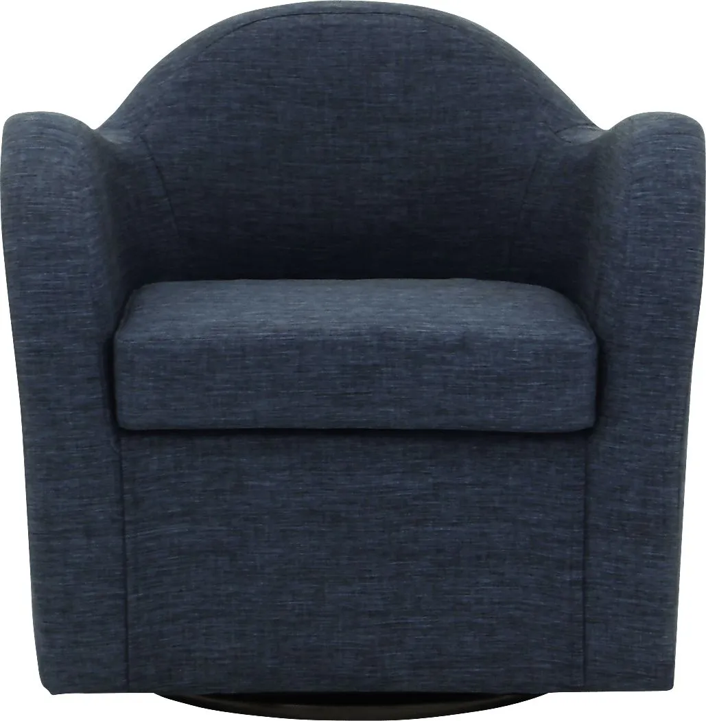 Peliel Navy Swivel Accent Chair