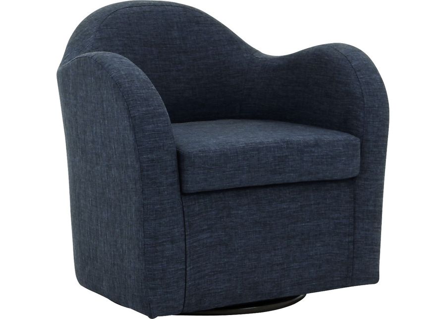 Peliel Navy Swivel Accent Chair