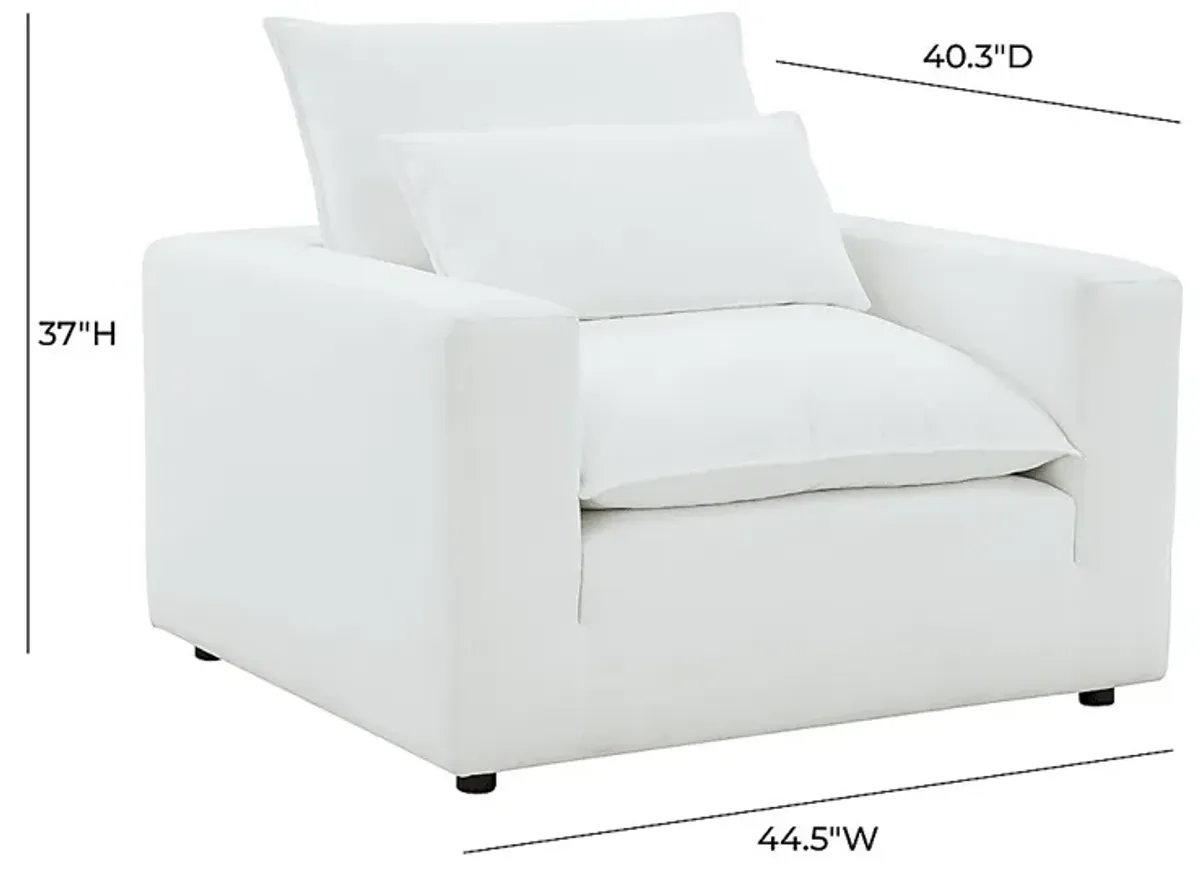 Eddlynch White Accent Chair