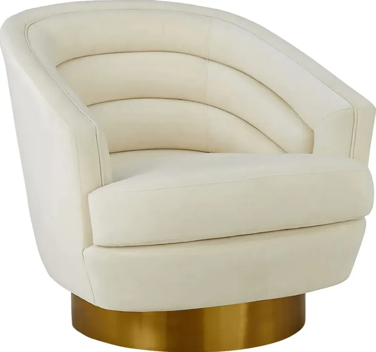 Dunlawn Cream Swivel Accent Chair