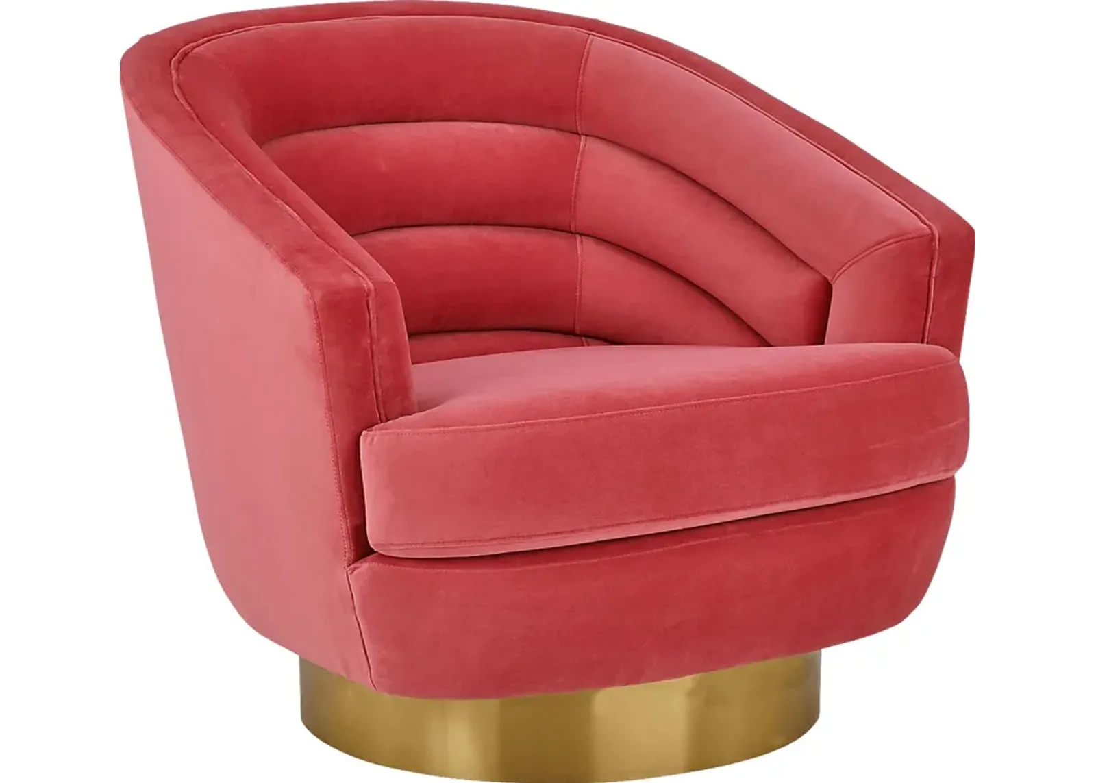 Dunlawn Pink Swivel Accent Chair