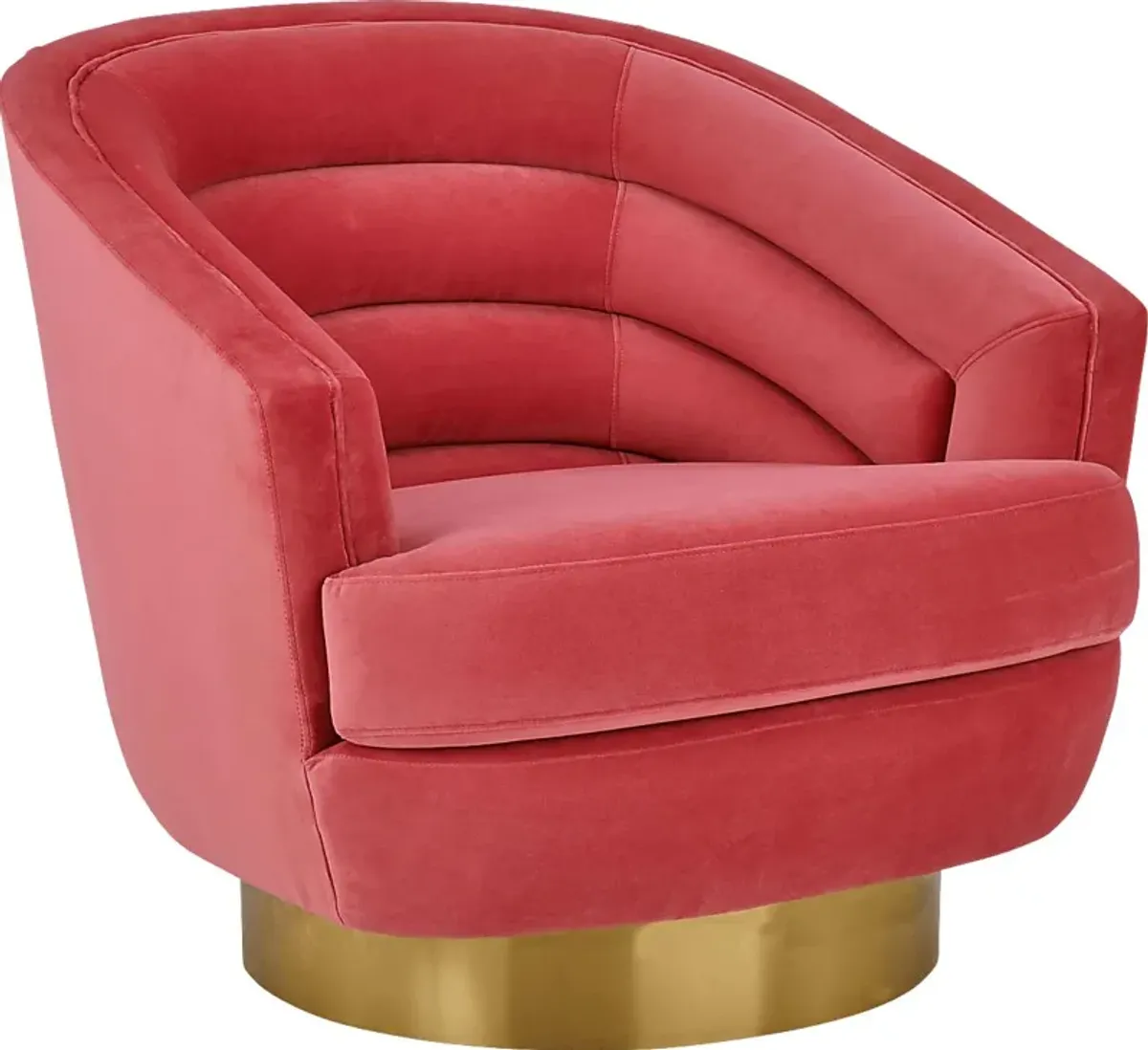 Dunlawn Pink Swivel Accent Chair