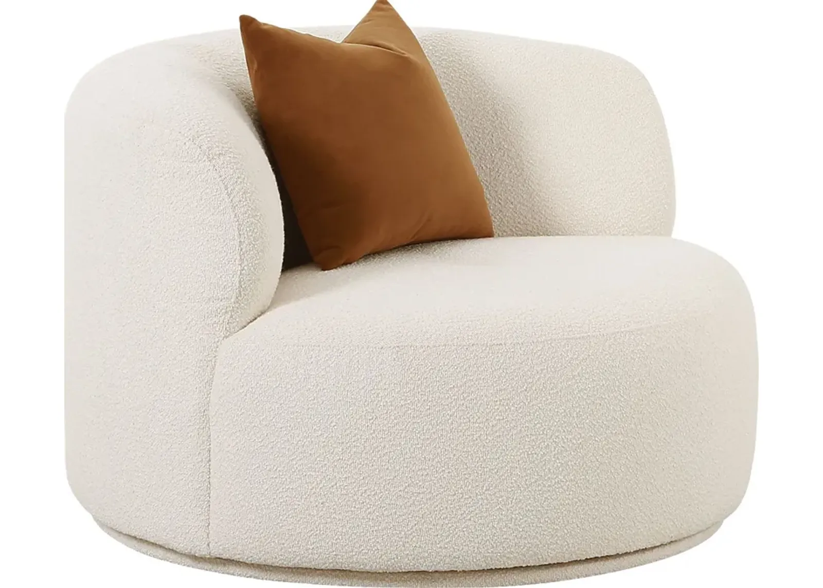 Eilers Cream Swivel Accent Chair