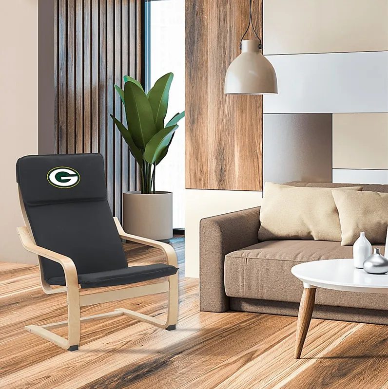 Green Bay Packers Black Accent Chair