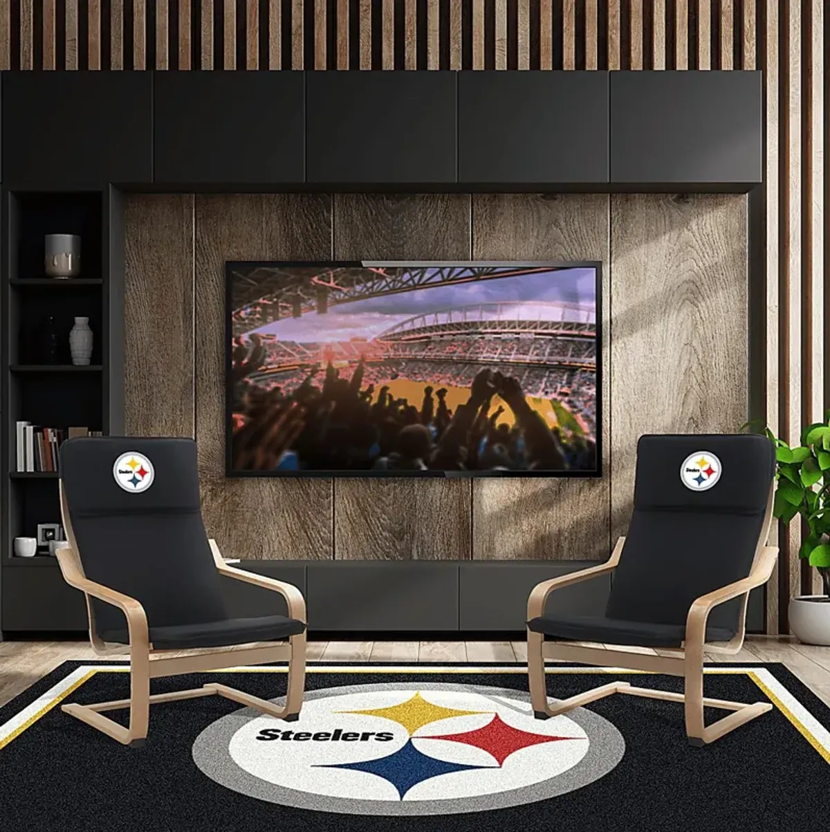 Pittsburgh Steelers Black Accent Chair