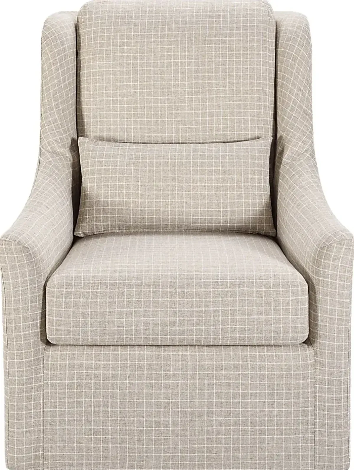 Melugo Beige Swivel Accent Chair