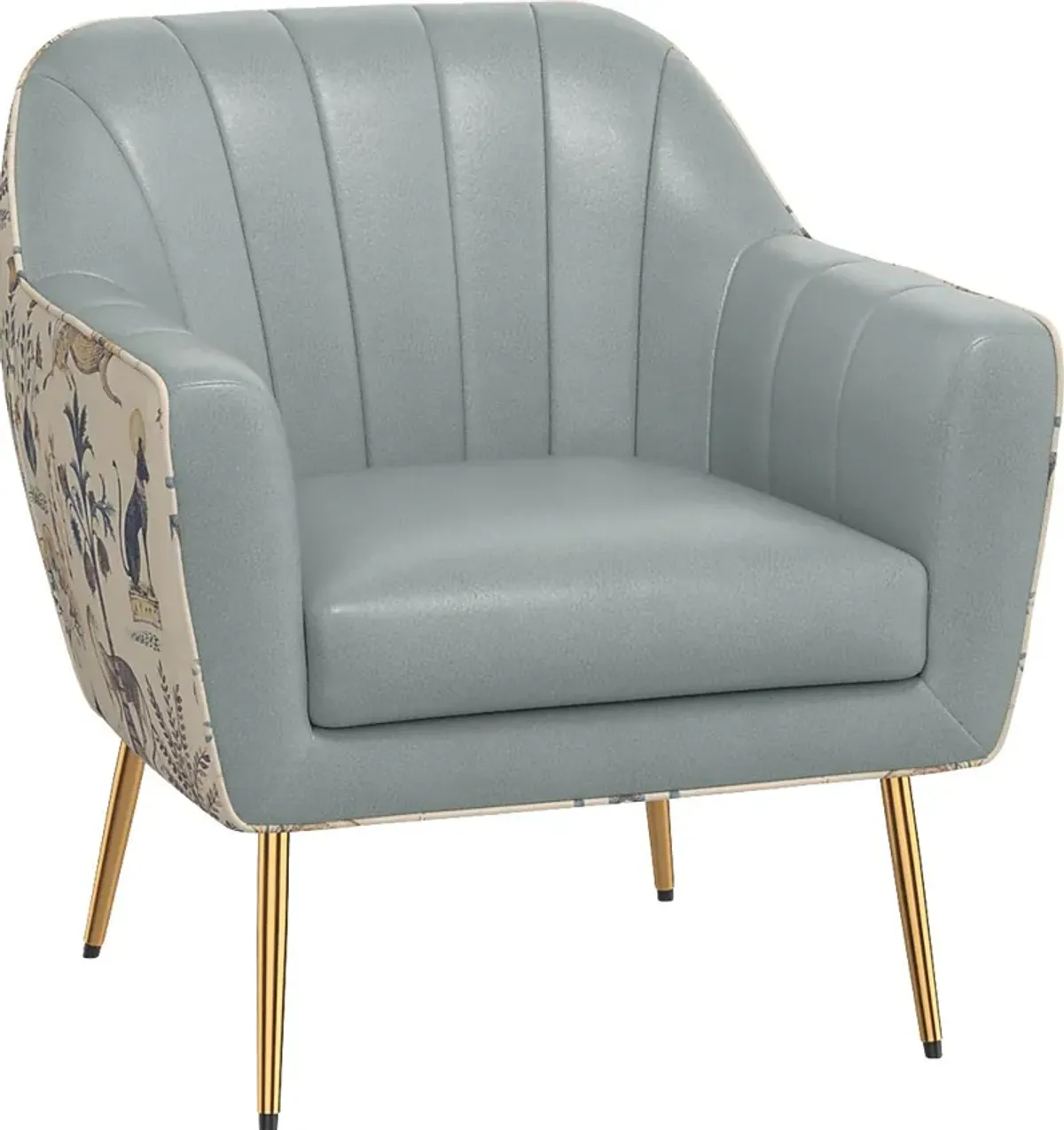 Izusa Blue Accent Chair