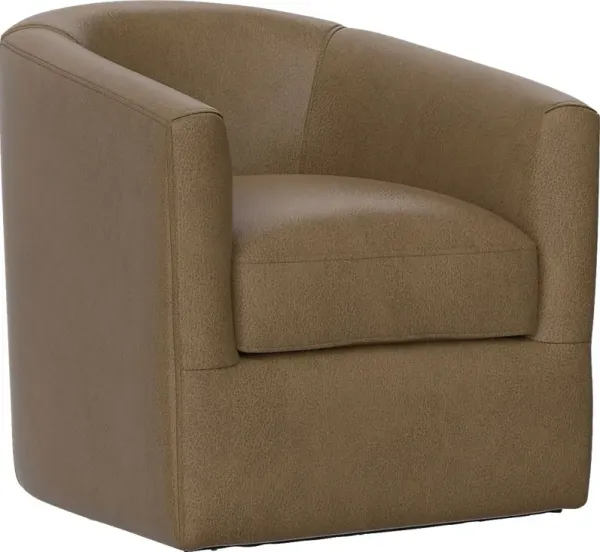 Naoke II Beige Swivel Accent Chair