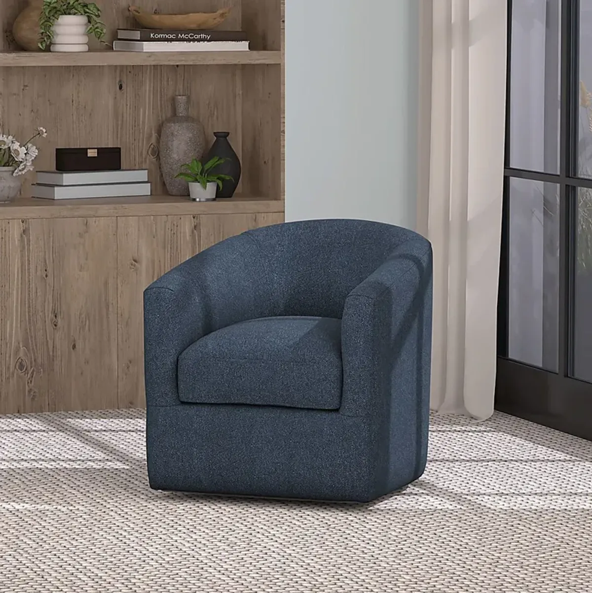 Naoke Blue Accent Chair