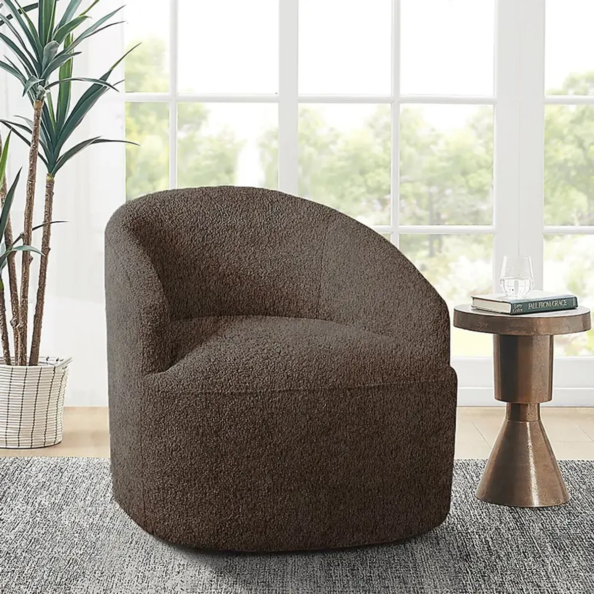 Bracewood Brown Swivel Accent Chair