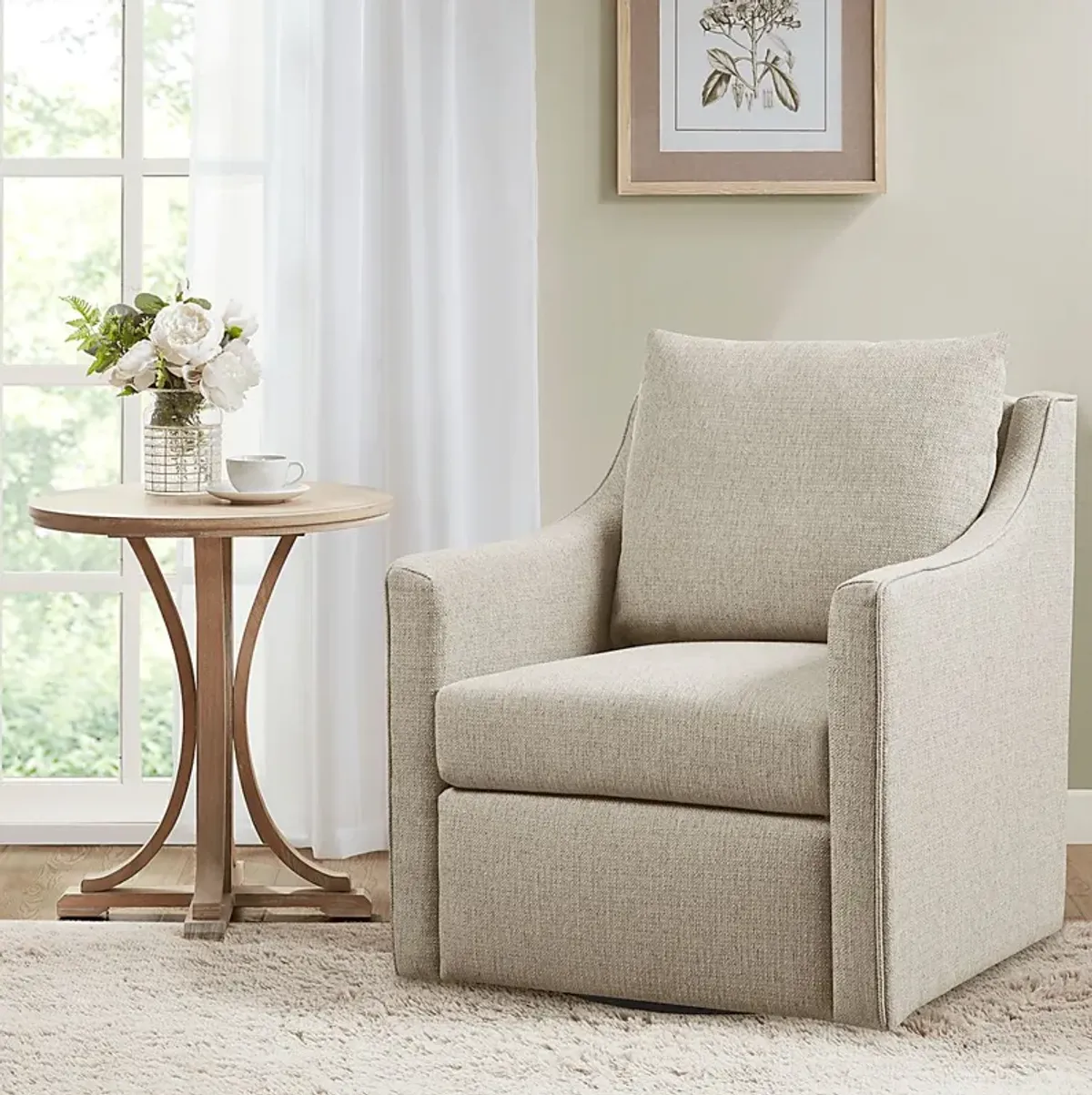 Dedeke Brown Swivel Accent Chair